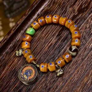 For When You Need Quiet Presence | Vintage Tibetan Bone Beads Braided Rope Positive Balance Bracelet | AetherFate