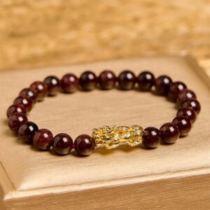 For When You Need Inner Warmth | Garnet Beads Wealth-attuned Bracelet | AetherFate