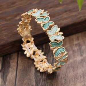 For When You Need Quiet Presence | Colorful Butterfly Freedom Alloy Elastic Bracelet Bangle | AetherFate