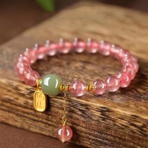 Strawberry Quartz Bracelet | Your Quiet Daily Anchor for Soft Joy | AetherFate