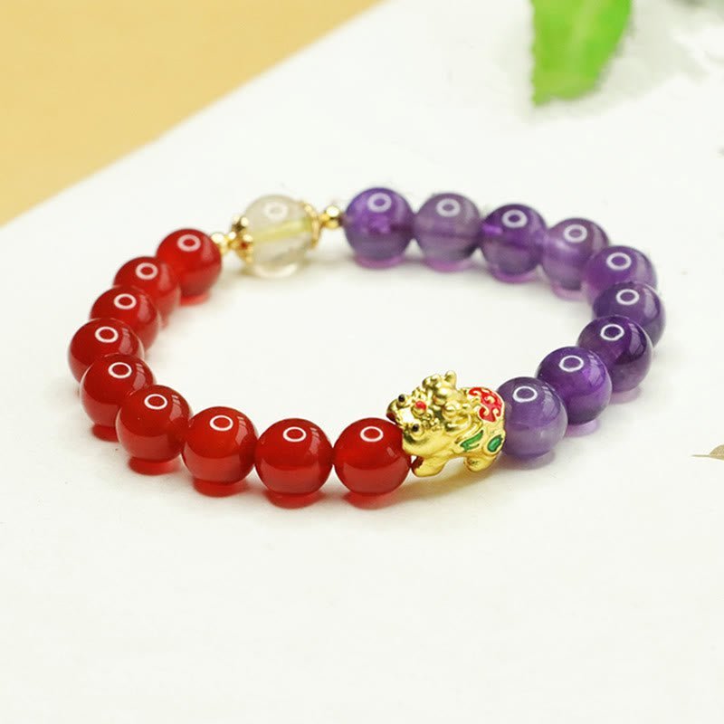 Quiet Calm, Worn Daily. Amethyst & Agate Bracelet by AetherFate - Image 2