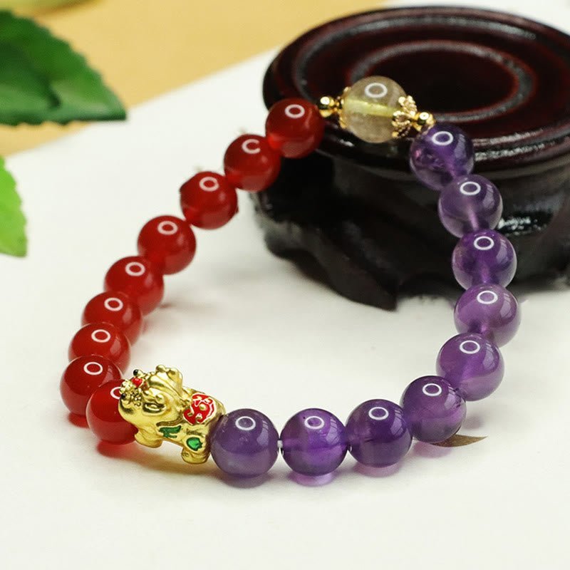 Quiet Calm, Worn Daily. Amethyst & Agate Bracelet by AetherFate - Image 6