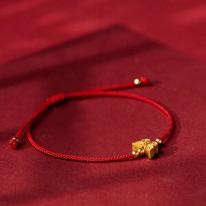 For When You Need Gentle Focus | 999 Sterling Silver Butterfly Red String Strength Bracelet | AetherFate
