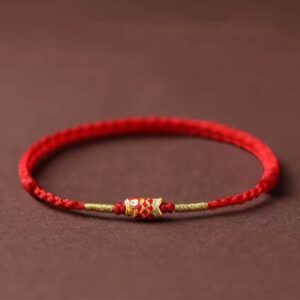 For When You Need Quiet Presence | Koi Fish Handmade Braided Red String Bracelet | AetherFate