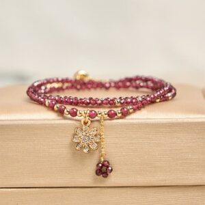 Quiet Resolve, Worn Daily. Garnet Bracelet by AetherFate
