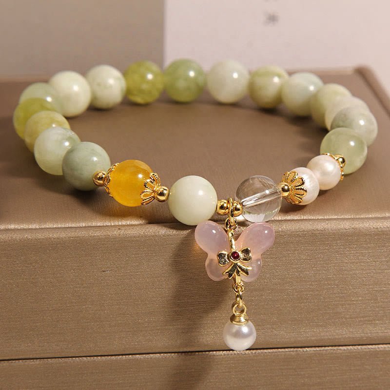 Quiet Balance, Worn Daily. Agate & Serpentine Bracelet by AetherFate - Image 4