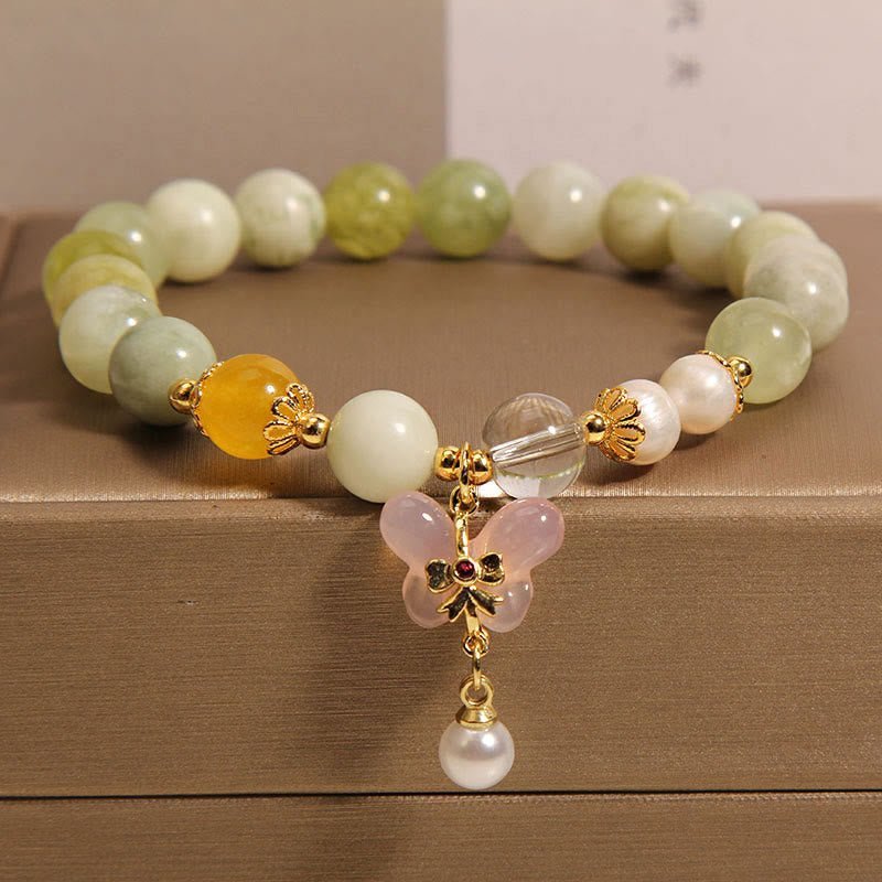 Quiet Balance, Worn Daily. Agate & Serpentine Bracelet by AetherFate - Image 2