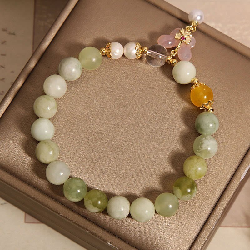 Quiet Balance, Worn Daily. Agate & Serpentine Bracelet by AetherFate - Image 8