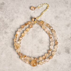 For When You Need Quiet Warmth — Citrine & Crystal Bracelet | AetherFate