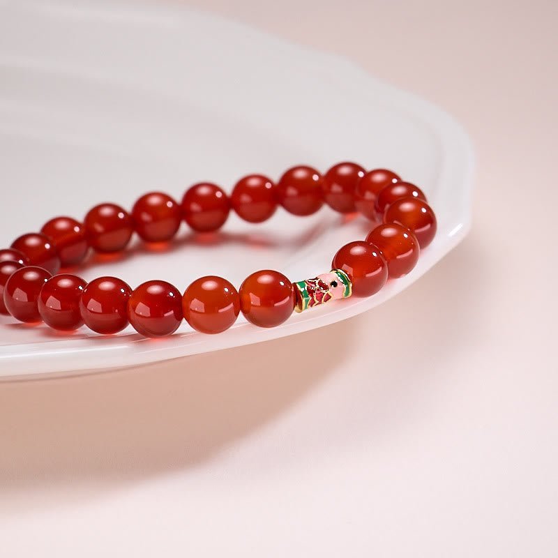 For When You Need Steady Presence | Red Agate Koi Fish Confidence Bracelet | AetherFate - Image 5