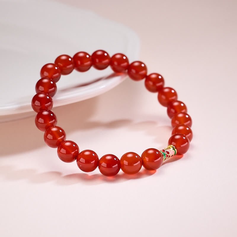 For When You Need Steady Presence | Red Agate Koi Fish Confidence Bracelet | AetherFate