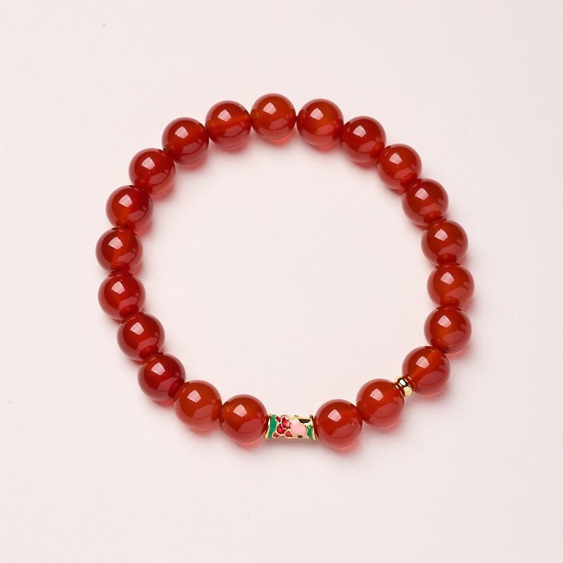 For When You Need Steady Presence | Red Agate Koi Fish Confidence Bracelet | AetherFate - Image 3