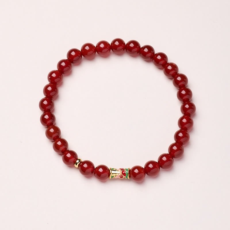 For When You Need Steady Presence | Red Agate Koi Fish Confidence Bracelet | AetherFate - Image 2
