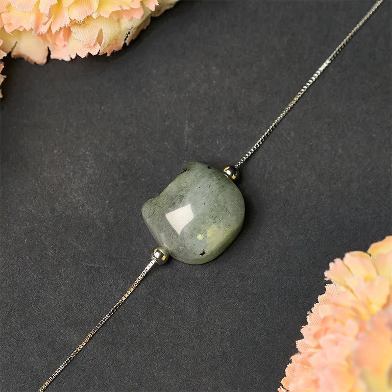 For When You Need Gentle Focus | Sterling Silver Faceless Cat Head Labradorite Bracelet | AetherFate - Image 6