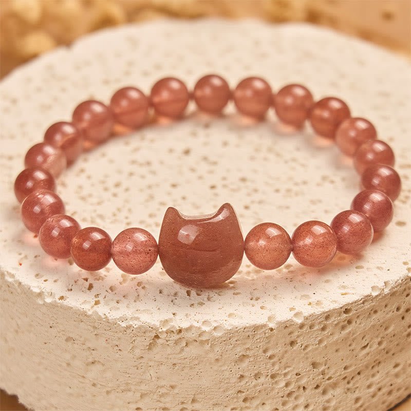 Strawberry Quartz Bracelet | Your Quiet Daily Anchor for Soft Joy | AetherFate