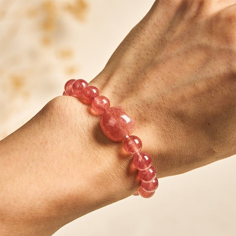 Strawberry Quartz Bracelet | Your Quiet Daily Anchor for Soft Joy | AetherFate - Image 2