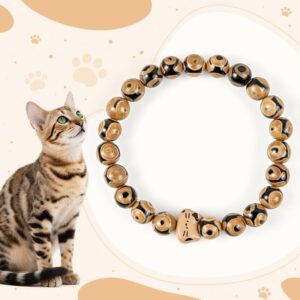 For When You Need Steady Presence | Bengal Cat Agate Stone Kitten Head Graceful Bracelet | AetherFate