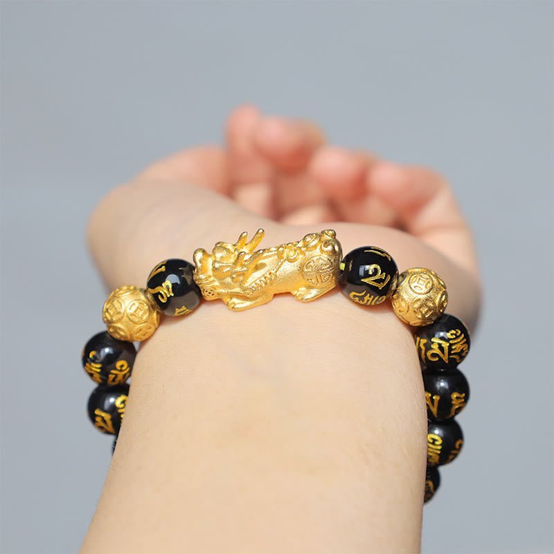 Inner Stillness, Worn Daily. space-warming Wealth-attuned Obsidian Bracelet | AetherFate - Image 3