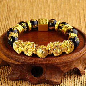 Gold-Plated Double Wealth-attuned Bracelet - Extreme Wealth & Protection | AetherFate