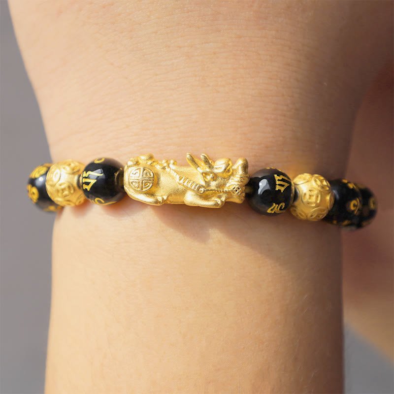 Inner Stillness, Worn Daily. space-warming Wealth-attuned Obsidian Bracelet | AetherFate - Image 4