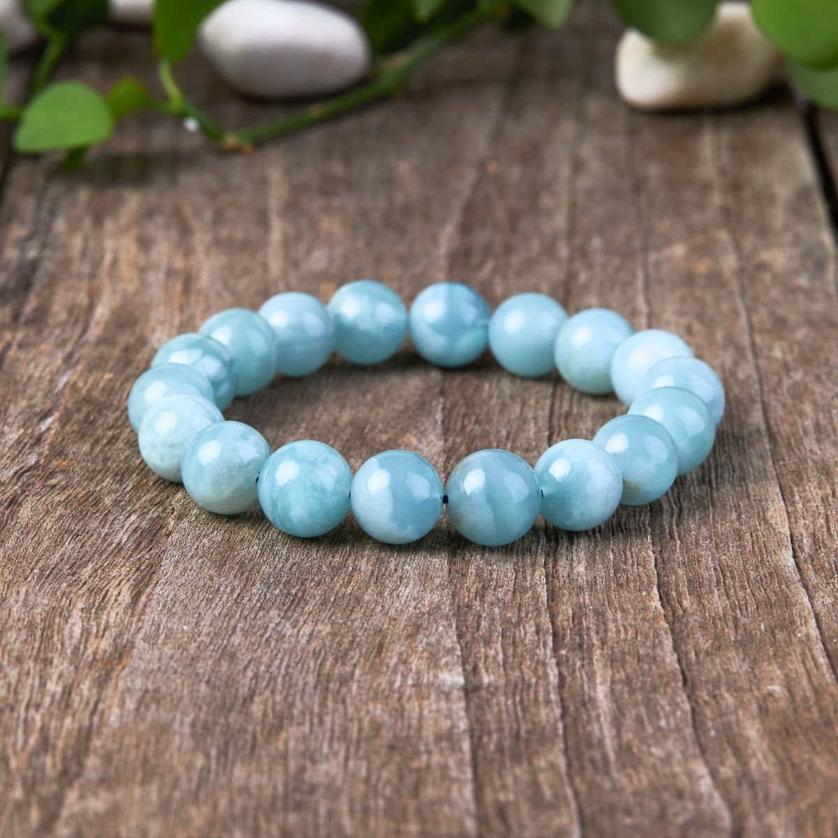 Blue Aquamarine Calming Bracelet - Grounding & Soothing | AetherFate