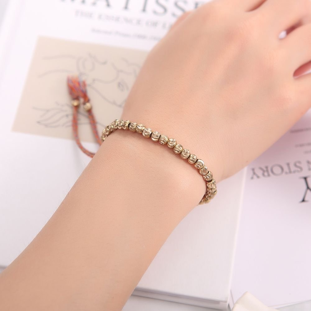 Copper Beads Tibetan Bracelet | AetherFate - Image 3