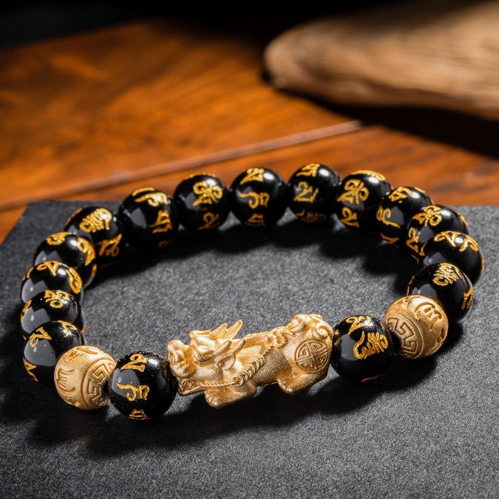 space-warming Bracelet - Wealth-attuned Black Obsidian Bracelet for Wealth | AetherFate