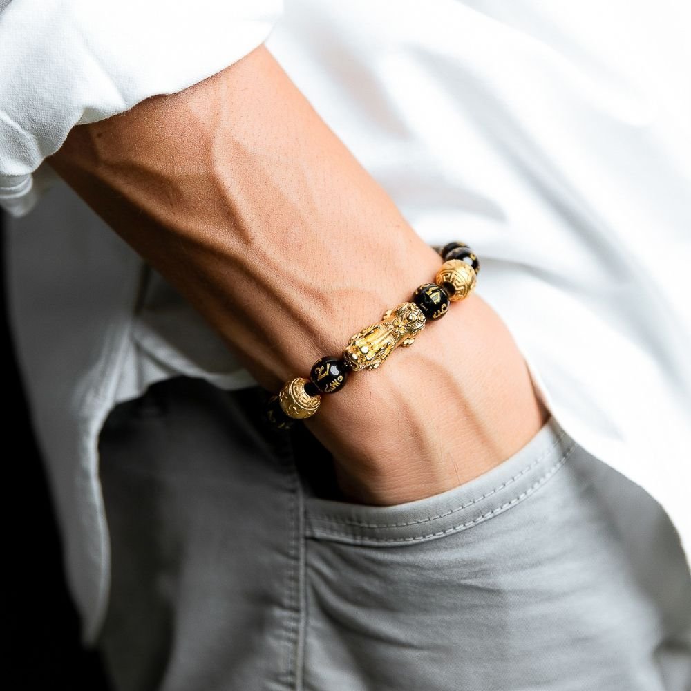 space-warming Bracelet - Wealth-attuned Black Obsidian Bracelet for Wealth | AetherFate - Image 2
