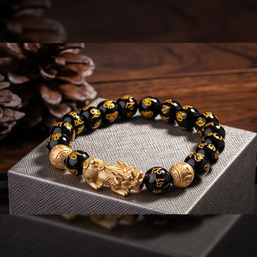 space-warming Bracelet - Wealth-attuned Black Obsidian Bracelet for Wealth | AetherFate - Image 3