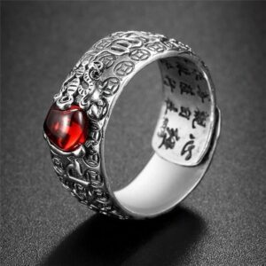 Garnet Wealth-attuned Ring - space-warming Wealth Ring | AetherFate