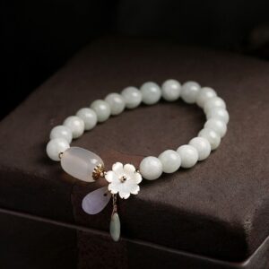 Light Green Jade Bead Bracelet for | AetherFate