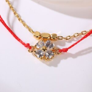 Exclusive: Red String Clover Bracelet | AetherFate