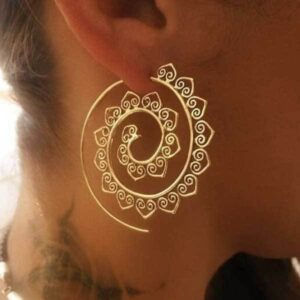 Spiral Hippie Hoops - Large Statement Earrings | AetherFate