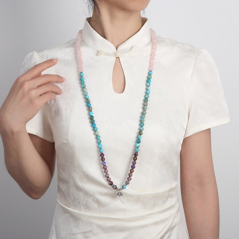 The Lotus of Calm Mala Beads | AetherFate - Image 4