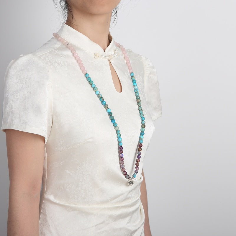 The Lotus of Calm Mala Beads | AetherFate - Image 3