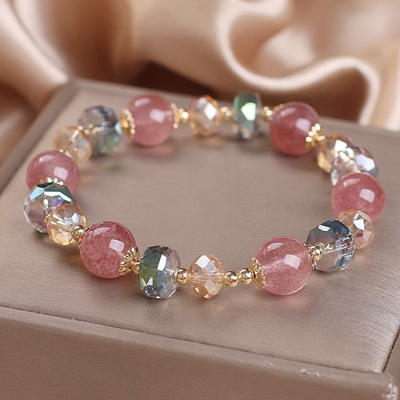 Strawberry Quartz & Crystal Bracelet | Your Quiet Daily Anchor for Soft Joy | AetherFate - Image 7