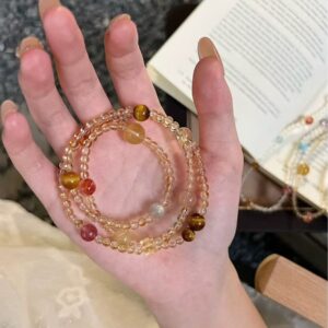 Citrine Bracelet | Sweet Cream in Three Gentle Circles | AetherFate