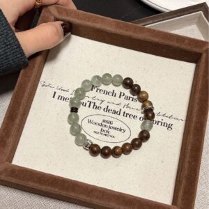 Green Rutilated Quartz Bracelet | Quiet Growth in Pale Green Threads | AetherFate