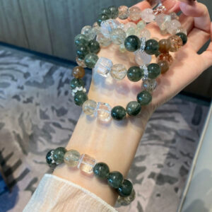 Green Rutilated Quartz Bracelet by AetherFate
