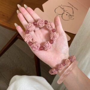 Rose Quartz Bracelet | A Soft Blush Through Cherished Days | AetherFate