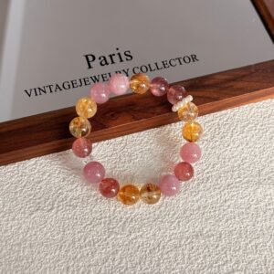 Rose Quartz Bracelet | A Soft Glow of Girlish Charm | AetherFate