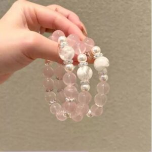Rose Quartz Bracelet | Tender Pink Romance in Soft Bloom | AetherFate