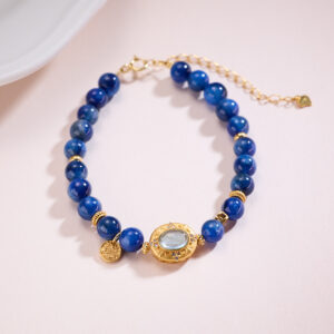 Kyanite Bracelet | A Cool Blue Whisper with Silver Grace | AetherFate