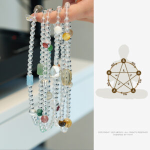 Clear Quartz Bracelet | Five Elements in Crystal Purity | AetherFate