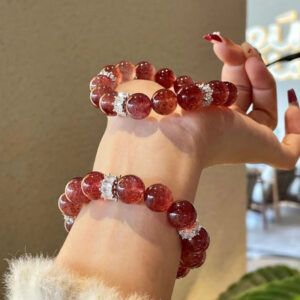 Strawberry Quartz Bracelet | Your Quiet Daily Anchor for gentle sweetness | AetherFate