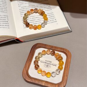 Mixed Crystal Bracelet | A Cheerful Daisy of Golden Sunshine | AetherFate