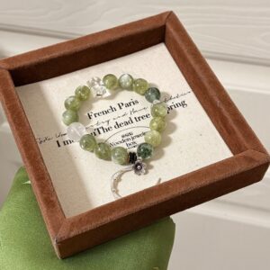 Gemstone Bracelet | A Quiet Forest of Soft Green Depth | AetherFate